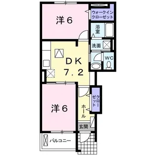エレガントKINOMIYA【1階】の間取り
