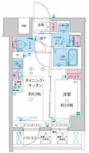 GENOVIA鐘ヶ淵【5階】の間取り
