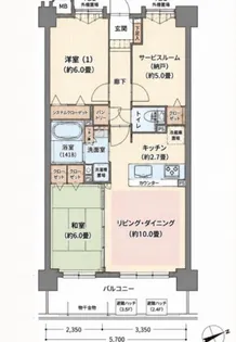 エクセレントスクエア高幡不動【4階】の間取り