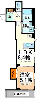 エラーブル上原【2階】の間取り