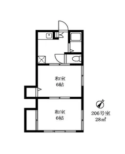 第5カントー荘【2階】の間取り