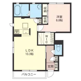 リヴィエールコート B【1階】の間取り