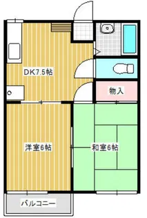 清涼ハイツ【1階】の間取り