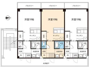 エクセリーナ栗田【3階】の間取り