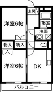 群馬県前橋市前箱田町【アパート】の間取り