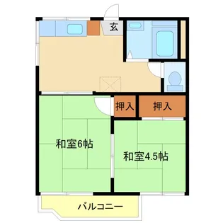 コーポ黒河【2階】の間取り