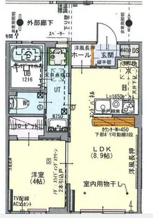 ピュアリィ中町【1階】の間取り