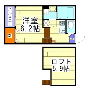 Le Grand Bleu 蛍池【2階】の間取り