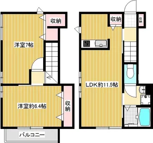 コンソリージ【1階】の間取り