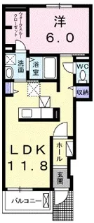 ボヌール【1階】の間取り