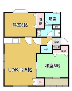 アルファコートLALA【1階】の間取り