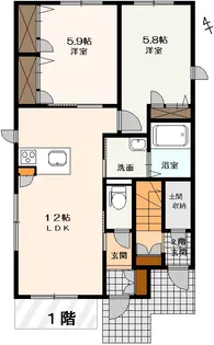コージーコート【1階】の間取り