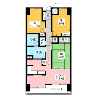 ステイツ四日市【3階】の間取り