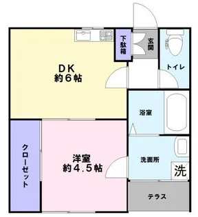 ドミール石井【1階】の間取り