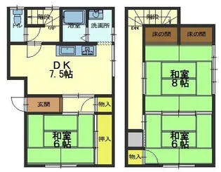 広島県福山市東村町【一戸建】の間取り