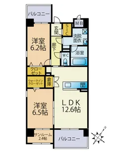 ブレス筑紫通り北【2階】の間取り