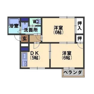 ブランニューハイツI(1)【2階】の間取り