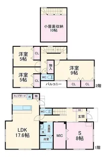 神奈川県海老名市上郷3【一戸建】の間取り