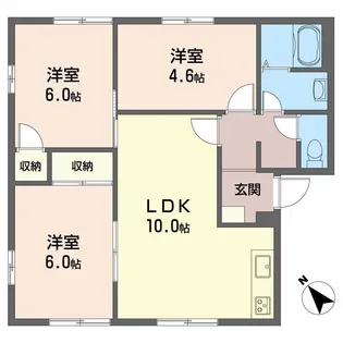 アークヒルズ中村 F【2階】の間取り