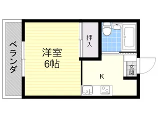 1Kの間取り画像