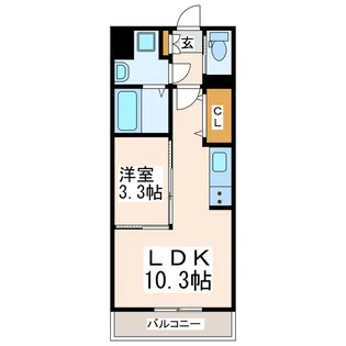 ラフレシーサ水前寺【4階】の間取り