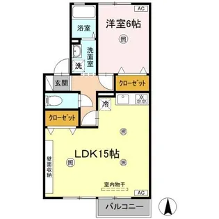 ボナール立江【1階】の間取り