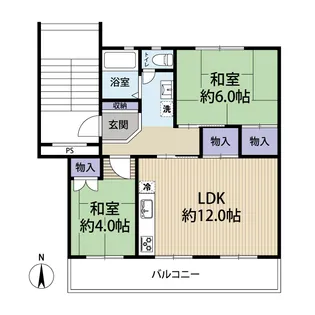 高洲二丁目住宅【4階】の間取り