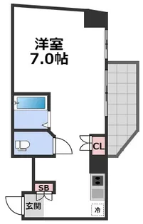 ドミール堺筋本町【10階】の間取り