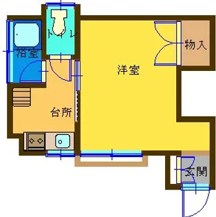 玉和ハイツ【1階】の間取り