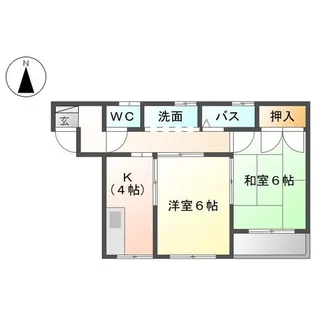コーポ堀江【1階】の間取り