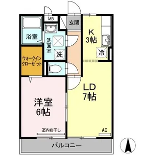 高知県高知市北久保【アパート】の間取り