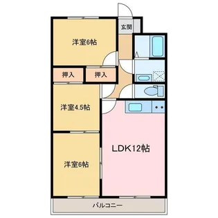 アーバンコート久保田【1階】の間取り