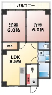 倉本ビル【3階】の間取り