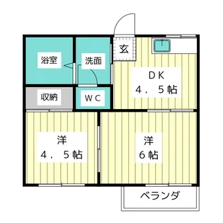 タウニー平和ヶ丘【2階】の間取り
