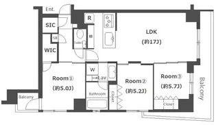 オープンレジデンシア代々木公園【4階】の間取り