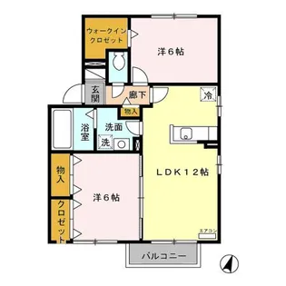 茨城県土浦市西根西1【アパート】の間取り