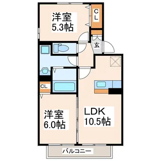 エスポワール・M【2階】の間取り