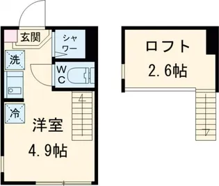 シースカイ平井【1階】の間取り