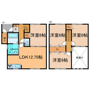 北海道河西郡芽室町東十条9【一戸建】の間取り