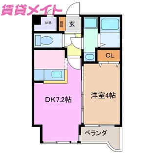 エクセレンス大宮【1階】の間取り