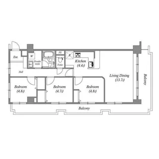 レジデンス多摩川西六郷【2階】の間取り