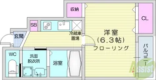 アバルト南光台【1階】の間取り