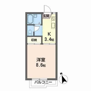 COZY ALLEY C【2階】の間取り