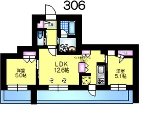 メゾンクレール谷在家【3階】の間取り