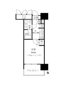 フォンテーヌ芝浦【14階】の間取り