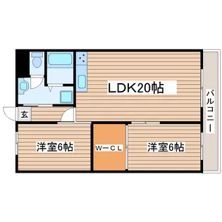 サンライフ長町【3階】の間取り