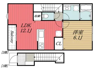千葉県千葉市若葉区桜木5【アパート】の間取り