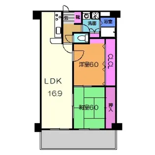 サザンコートなかもず【2階】の間取り