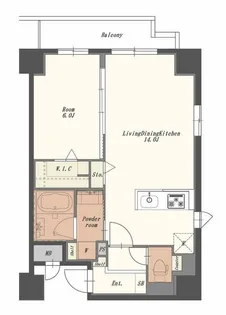 ベリエージュ門前仲町【6階】の間取り