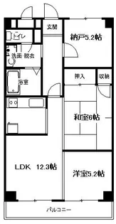 ソシアグリーンオーク【5階】の間取り